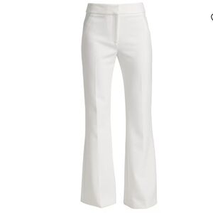 Veronica Beard Lebone White Flared Leg Pants